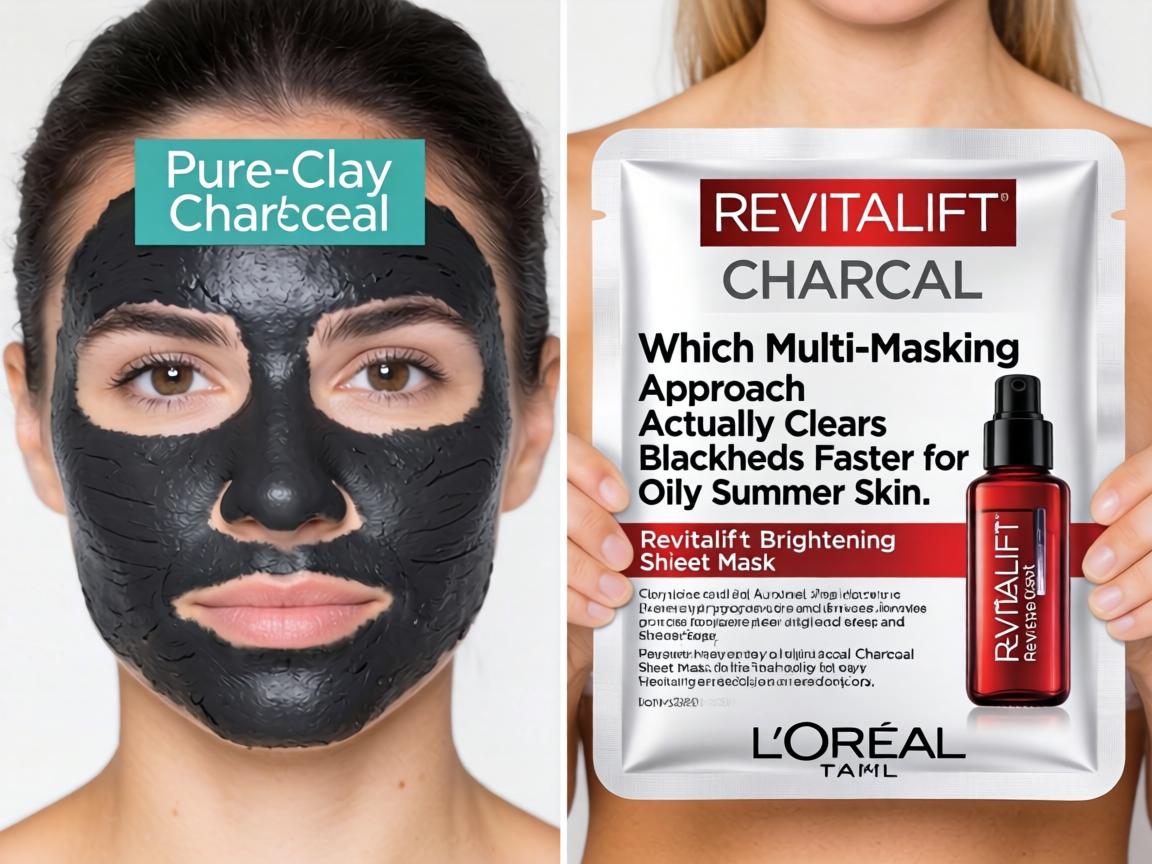 Which Multi-Masking Approach Actually Clears Blackheads Faster for Oily Summer Skin_ L'Oréal Pure-Clay Charcoal or Revitalift Brightening Sheet Mask_