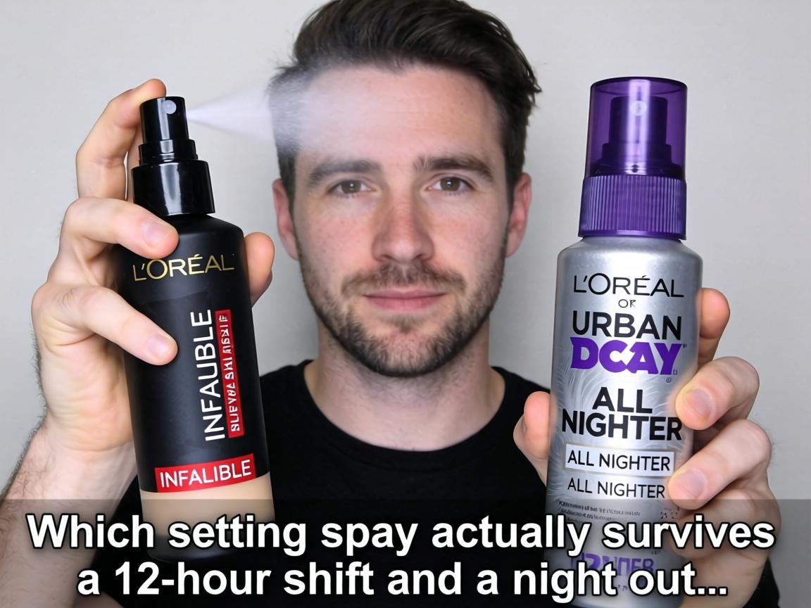 Which setting spray actually survives a 12-hour shift and a night out_ L'Oréal Infallible or Urban Decay All Nighter_