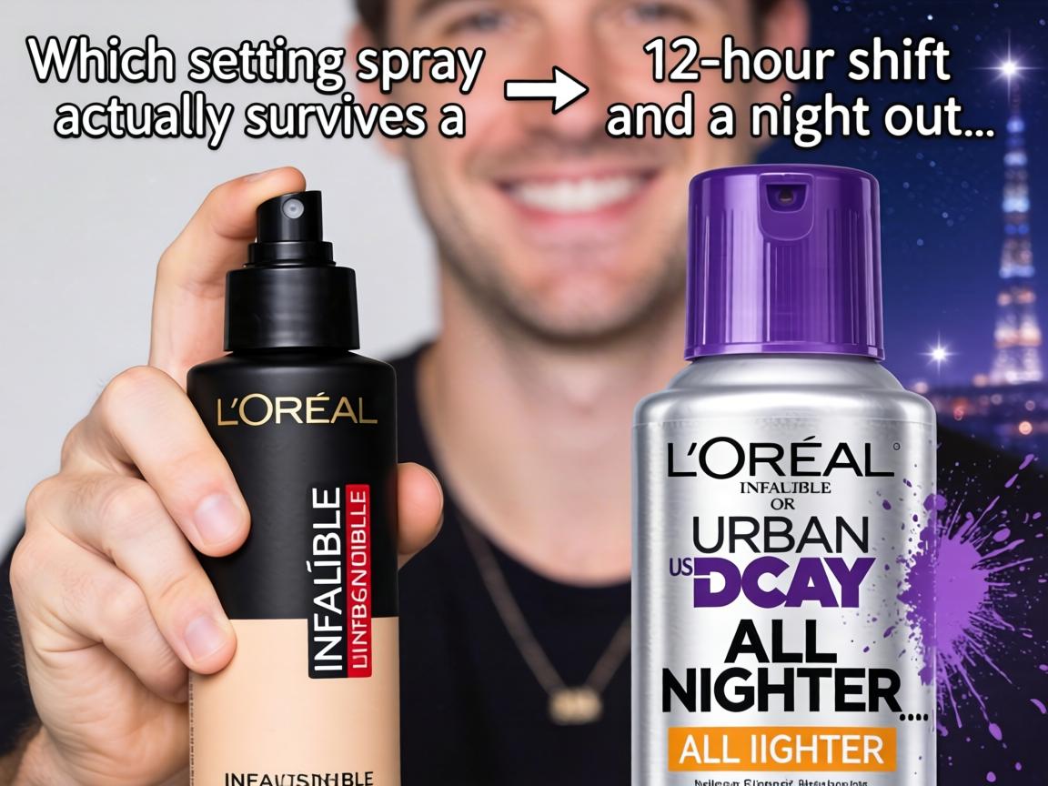 Which setting spray actually survives a 12-hour shift and a night out_ L'Oréal Infallible or Urban Decay All Nighter_