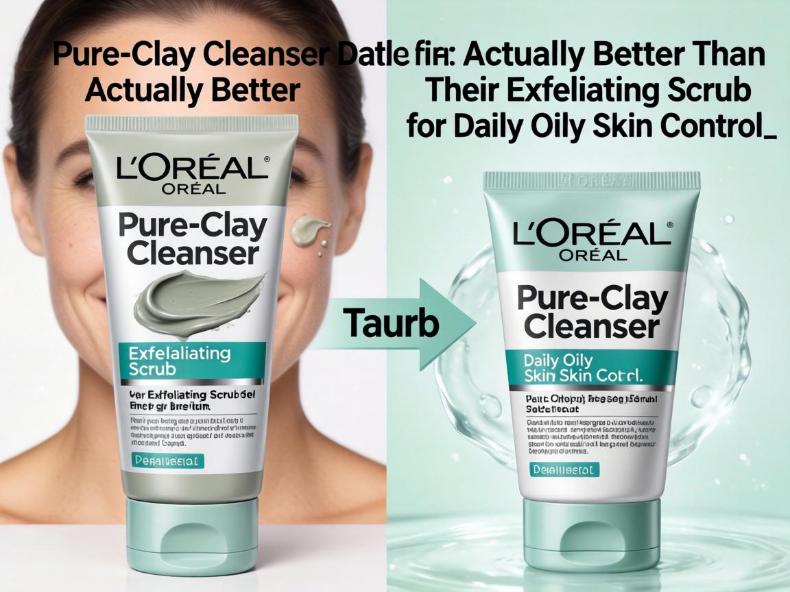 Is L'Oréal's Pure-Clay Cleanser Actually Better Than Their Exfoliating Scrub for Daily Oily Skin Control_
