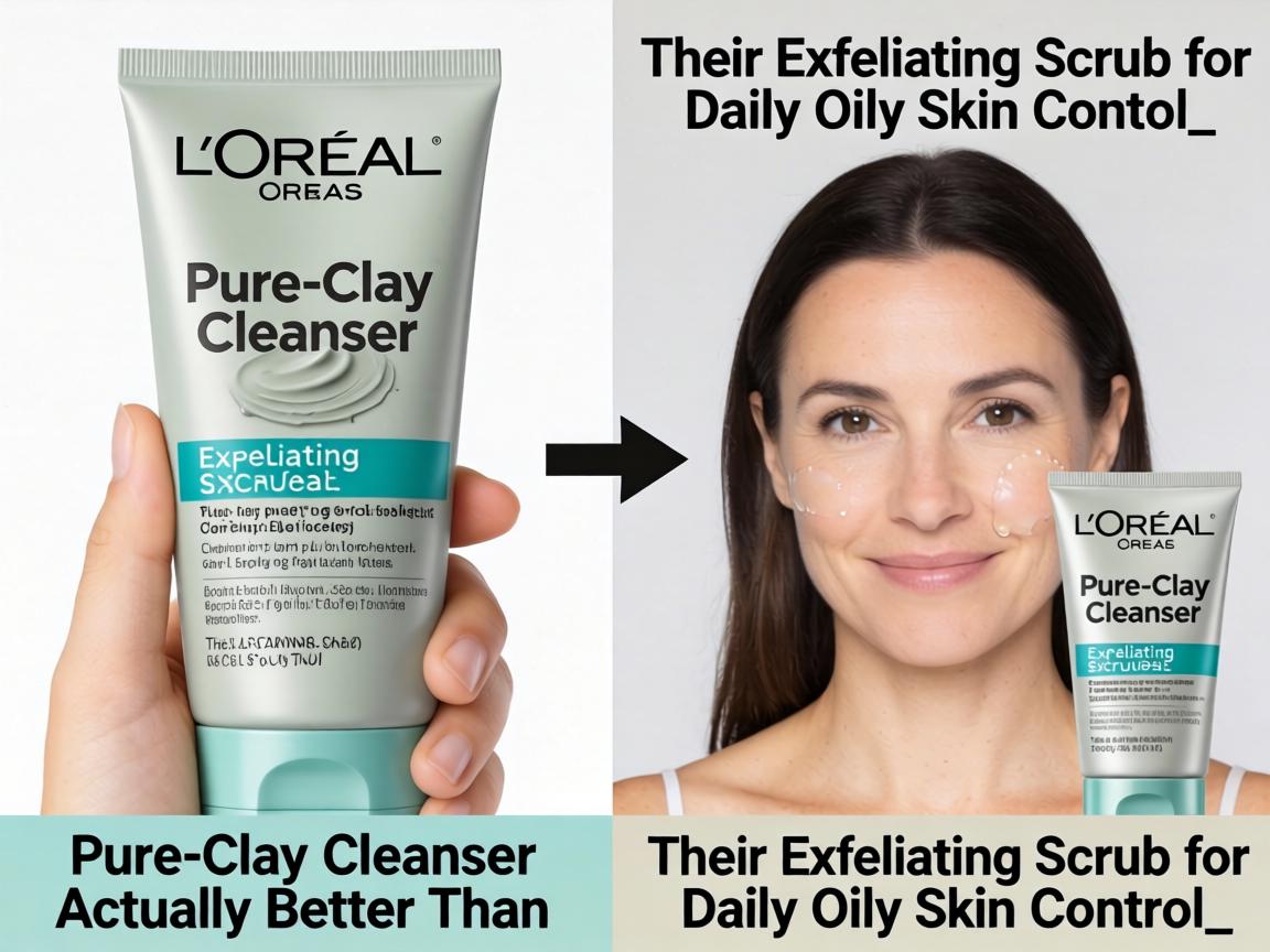 Is L'Oréal's Pure-Clay Cleanser Actually Better Than Their Exfoliating Scrub for Daily Oily Skin Control_