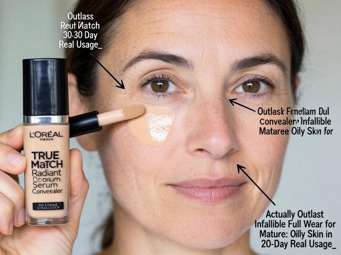 Does L'Oréal True Match Radiant Serum Concealer Actually Outlast Infallible Full Wear for Mature Oily Skin in 30-Day Real Usage_