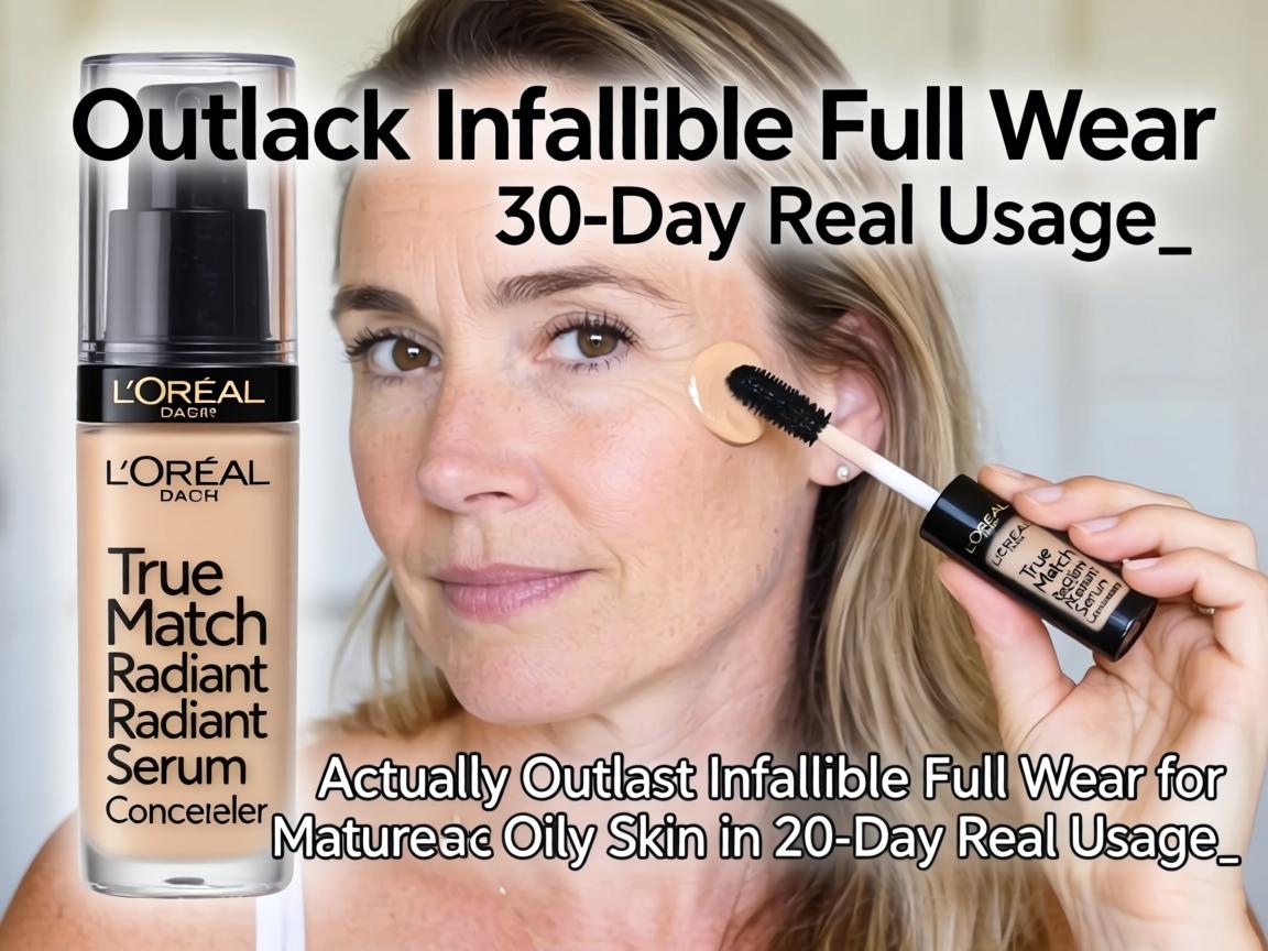 Does L'Oréal True Match Radiant Serum Concealer Actually Outlast Infallible Full Wear for Mature Oily Skin in 30-Day Real Usage_