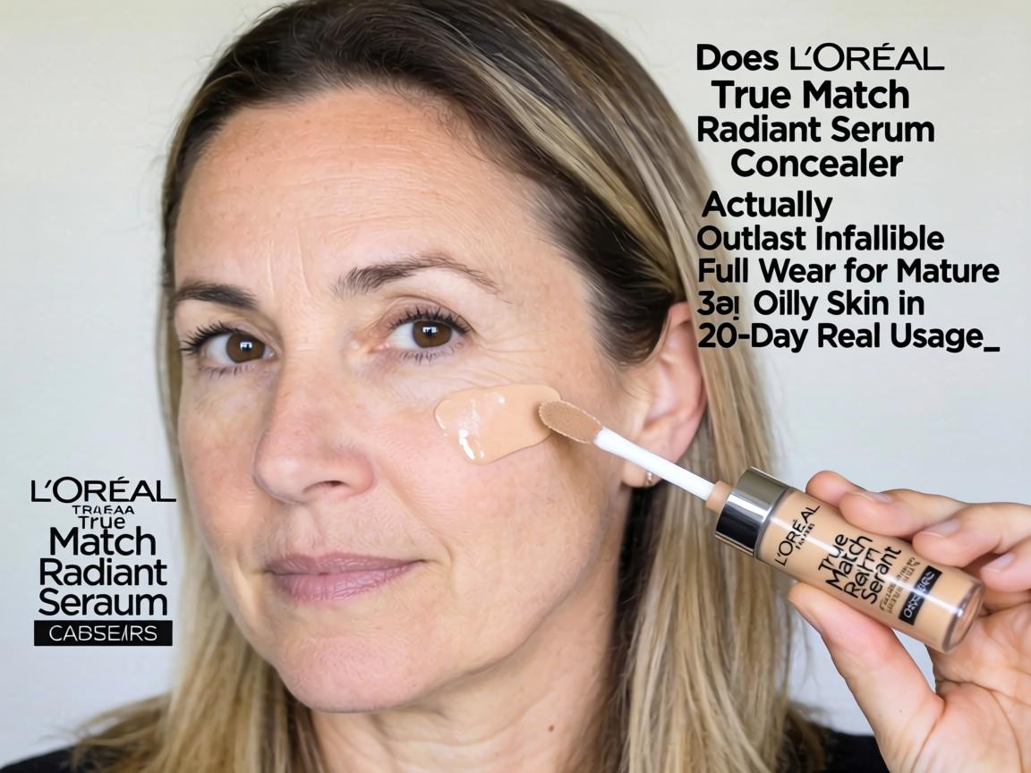 Does L'Oréal True Match Radiant Serum Concealer Actually Outlast Infallible Full Wear for Mature Oily Skin in 30-Day Real Usage_