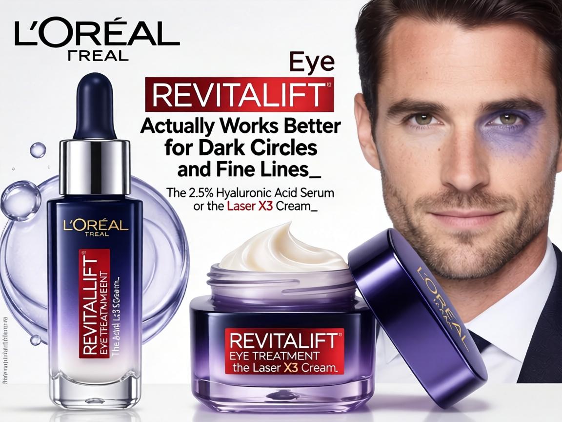 Which L’Oréal Revitalift Eye Treatment Actually Works Better for Dark Circles and Fine Lines_ The 2.5% Hyaluronic Acid Serum or the Laser X3 Cream_
