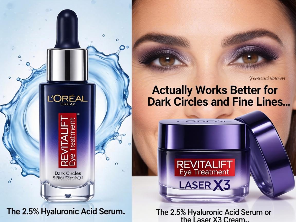 Which L’Oréal Revitalift Eye Treatment Actually Works Better for Dark Circles and Fine Lines_ The 2.5% Hyaluronic Acid Serum or the Laser X3 Cream_
