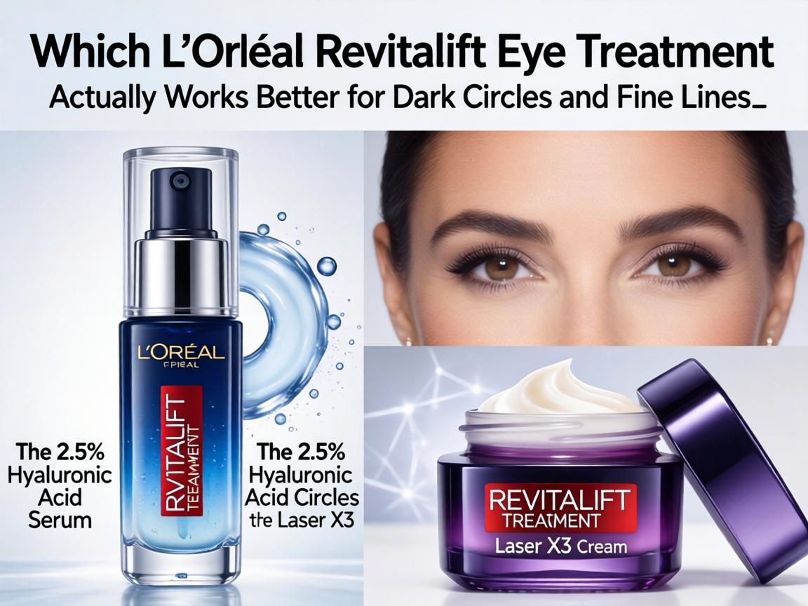 Which L’Oréal Revitalift Eye Treatment Actually Works Better for Dark Circles and Fine Lines_ The 2.5% Hyaluronic Acid Serum or the Laser X3 Cream_