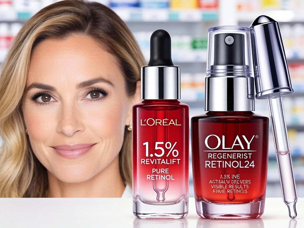 Which Drugstore Anti-Aging Serum Actually Delivers Visible Results for Fine Lines_ L'Oréal Revitalift 1.5% Pure Retinol or Olay Regenerist Retinol24_