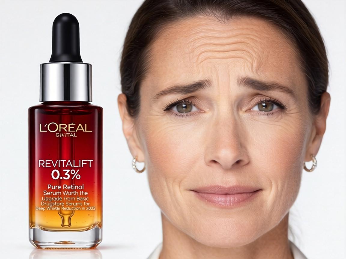 Is L'Oreal Revitalift 0.3% Pure Retinol Serum Worth the Upgrade from Basic Drugstore Serums for Deep Wrinkle Reduction in 2025_