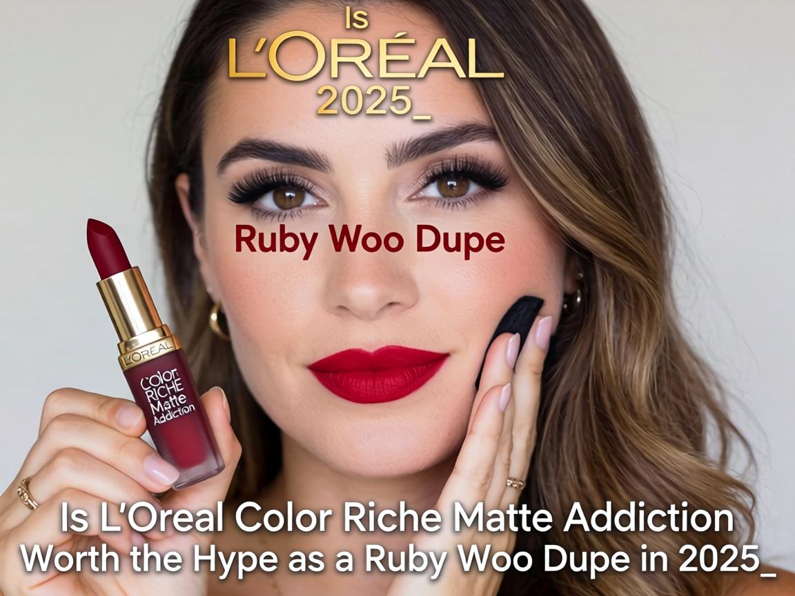 Is L'Oréal Color Riche Matte Addiction Worth the Hype as a Ruby Woo Dupe in 2025_
