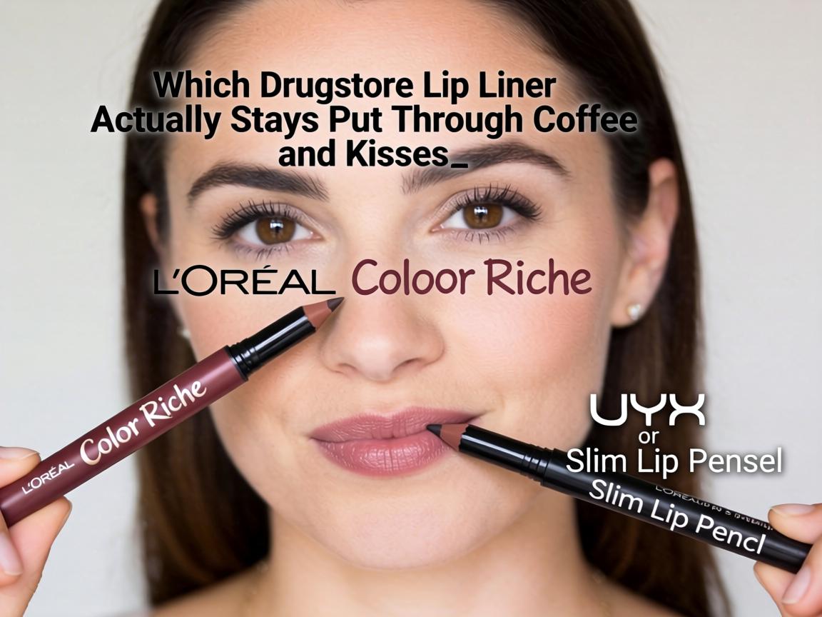 Which Drugstore Lip Liner Actually Stays Put Through Coffee and Kisses_ L’Oréal Color Riche or NYX Slim Lip Pencil_