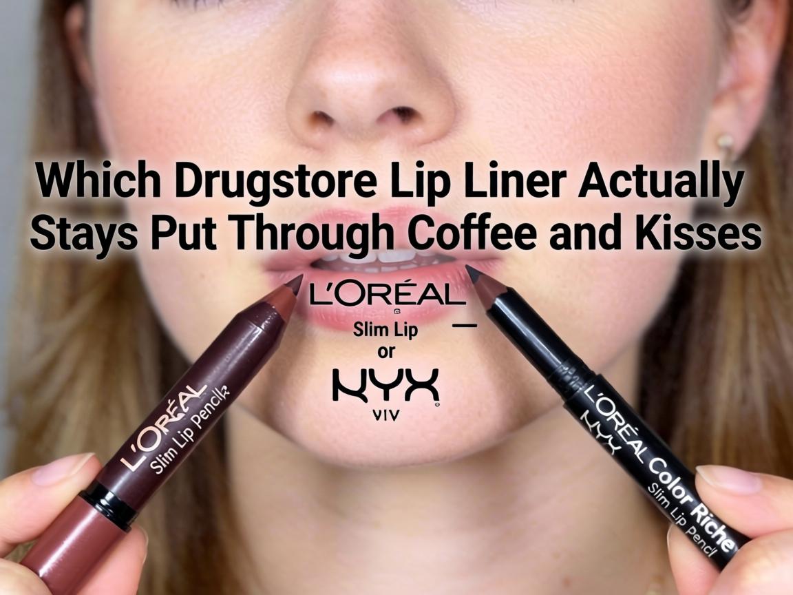 Which Drugstore Lip Liner Actually Stays Put Through Coffee and Kisses_ L’Oréal Color Riche or NYX Slim Lip Pencil_