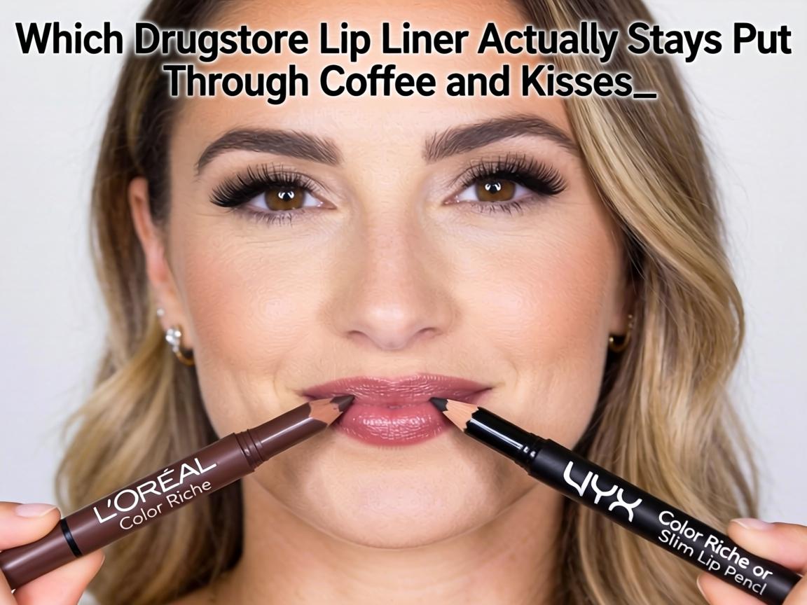 Which Drugstore Lip Liner Actually Stays Put Through Coffee and Kisses_ L’Oréal Color Riche or NYX Slim Lip Pencil_