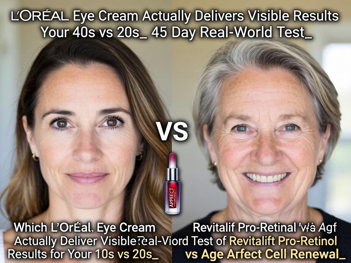 Which L’Oréal Eye Cream Actually Delivers Visible Results for Your 40s vs 50s_ A 45-Day Real-World Test of Revitalift Pro-Retinol vs Age Perfect Cell Renewal_