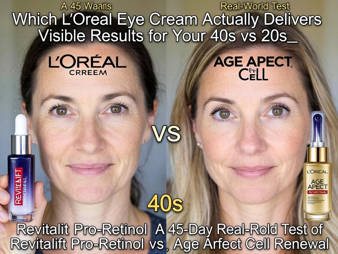 Which L’Oréal Eye Cream Actually Delivers Visible Results for Your 40s vs 50s_ A 45-Day Real-World Test of Revitalift Pro-Retinol vs Age Perfect Cell Renewal_