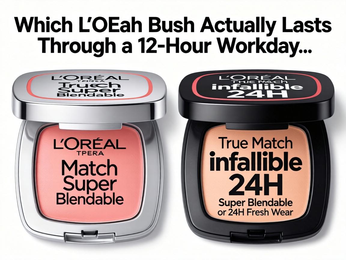 Which L'Oreal Blush Actually Lasts Through a 12-Hour Workday_ True Match Super Blendable or Infallible 24H Fresh Wear_