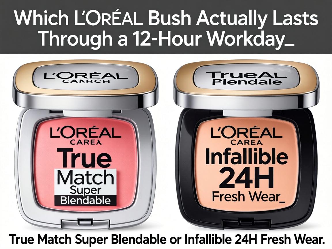 Which L'Oreal Blush Actually Lasts Through a 12-Hour Workday_ True Match Super Blendable or Infallible 24H Fresh Wear_