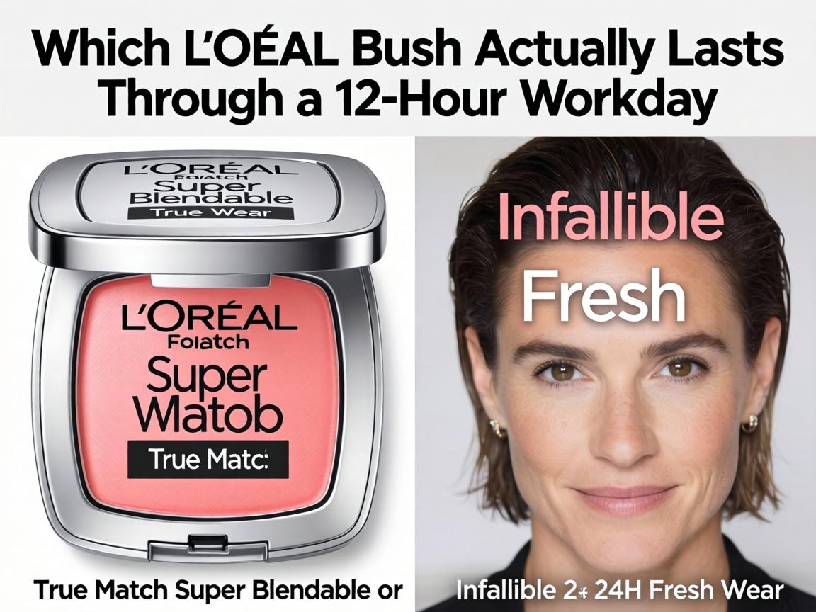 Which L'Oreal Blush Actually Lasts Through a 12-Hour Workday_ True Match Super Blendable or Infallible 24H Fresh Wear_