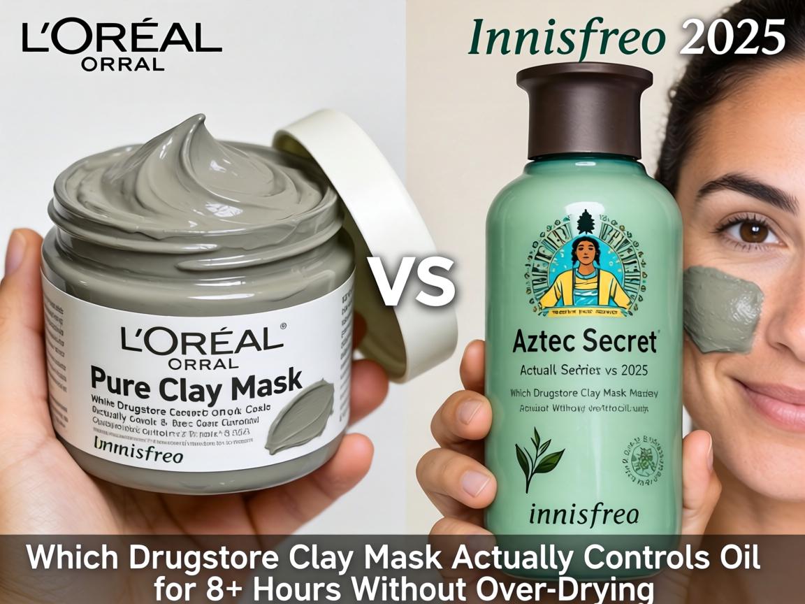L'Oréal Pure-Clay Mask vs Aztec Secret vs Innisfree 2025_ Which Drugstore Clay Mask Actually Controls Oil for 8+ Hours Without Over-Drying_