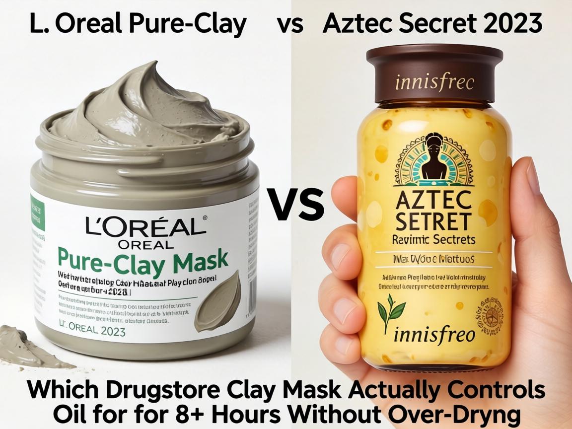 L'Oréal Pure-Clay Mask vs Aztec Secret vs Innisfree 2025_ Which Drugstore Clay Mask Actually Controls Oil for 8+ Hours Without Over-Drying_