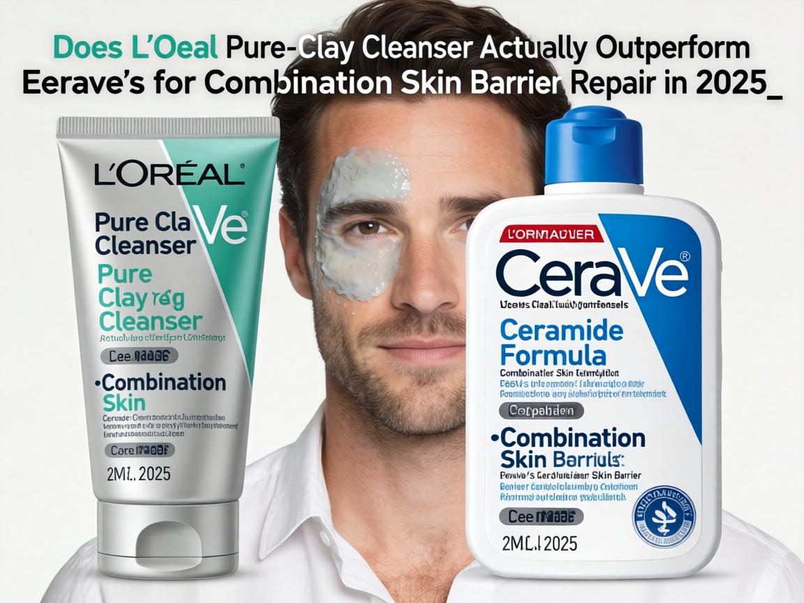 Does L'Oreal Pure-Clay Cleanser Actually Outperform CeraVe's Ceramide Formula for Combination Skin Barrier Repair in 2025_