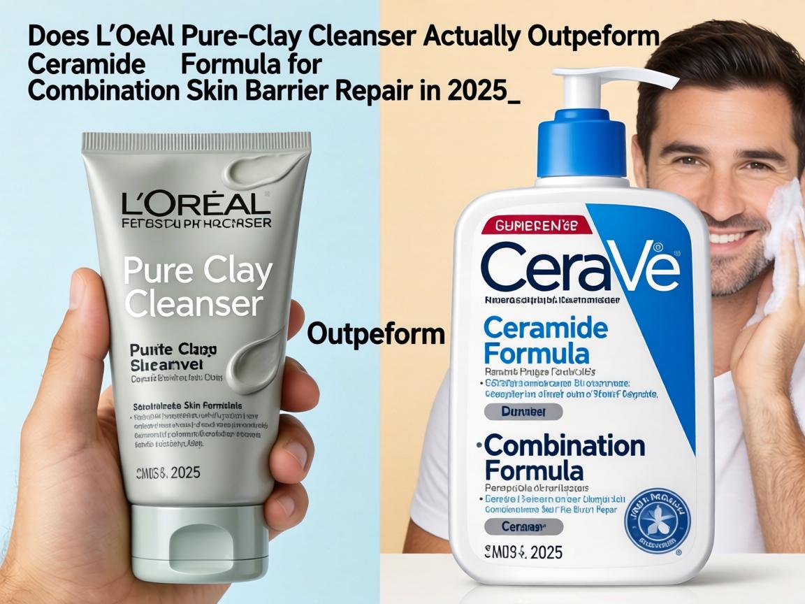 Does L'Oreal Pure-Clay Cleanser Actually Outperform CeraVe's Ceramide Formula for Combination Skin Barrier Repair in 2025_