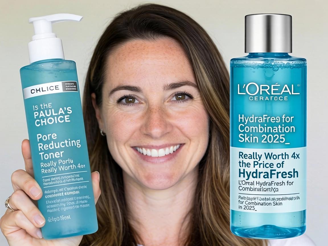 Is the Paula's Choice Pore-Reducing Toner Really Worth 4x the Price of L'Oreal HydraFresh for Combination Skin in 2025_