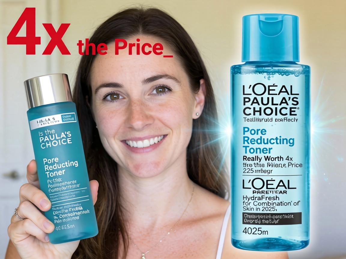 Is the Paula's Choice Pore-Reducing Toner Really Worth 4x the Price of L'Oreal HydraFresh for Combination Skin in 2025_