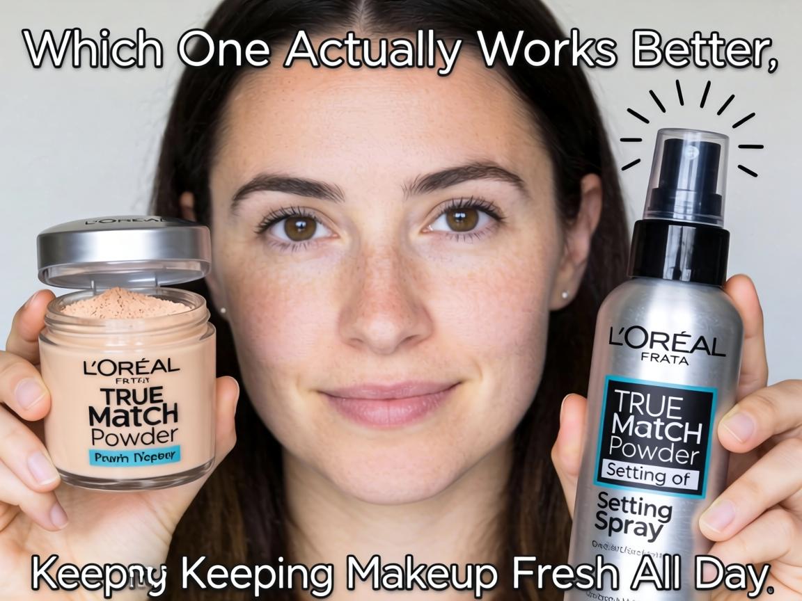 Which One Actually Works Better_ L'Oréal True Match Powder or Setting Spray for Keeping Makeup Fresh All Day_