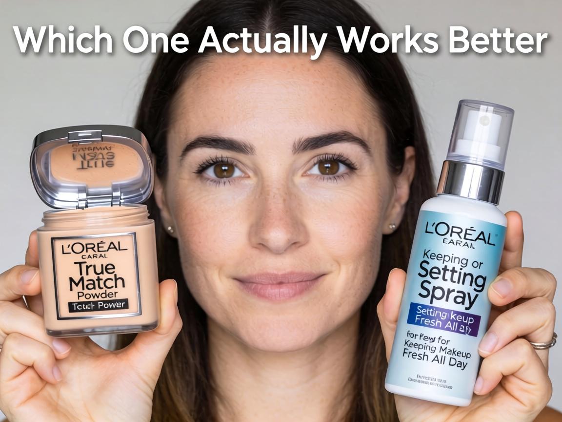 Which One Actually Works Better_ L'Oréal True Match Powder or Setting Spray for Keeping Makeup Fresh All Day_