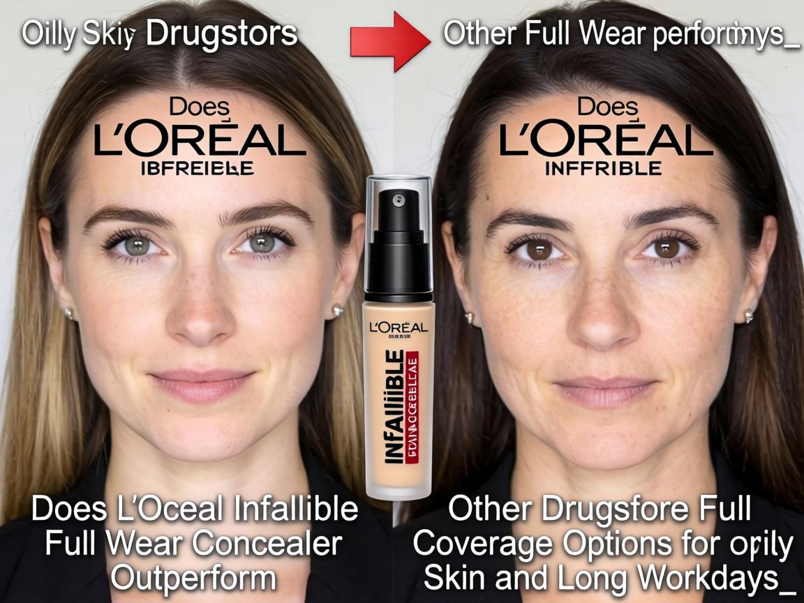 Does L'Oreal Infallible Full Wear Concealer Outperform Other Drugstore Full Coverage Options for Oily Skin and Long Workdays_
