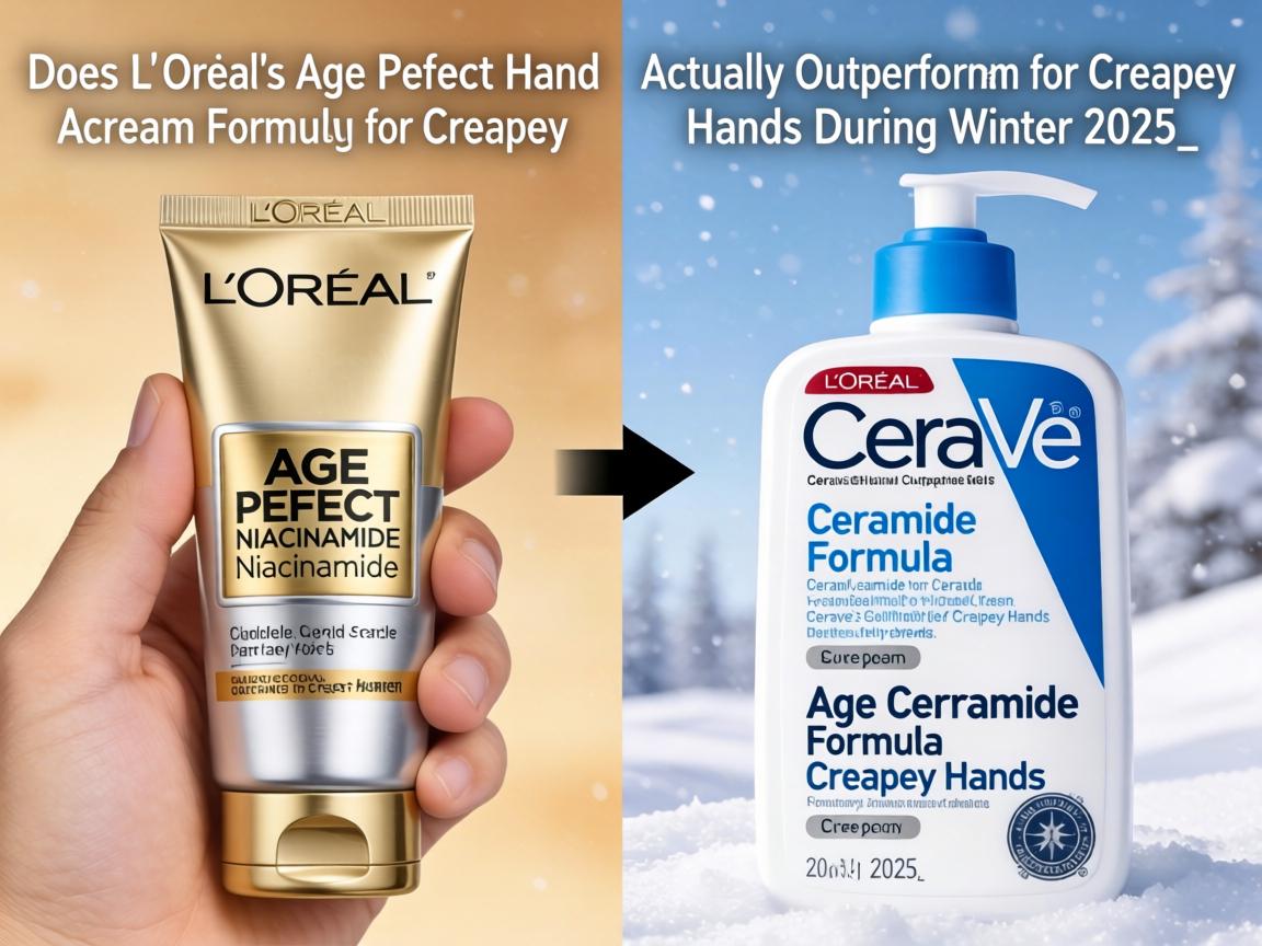 Does L'Oréal's Age Perfect Niacinamide Hand Cream Actually Outperform CeraVe's Ceramide Formula for Crepey Hands During Winter 2025_