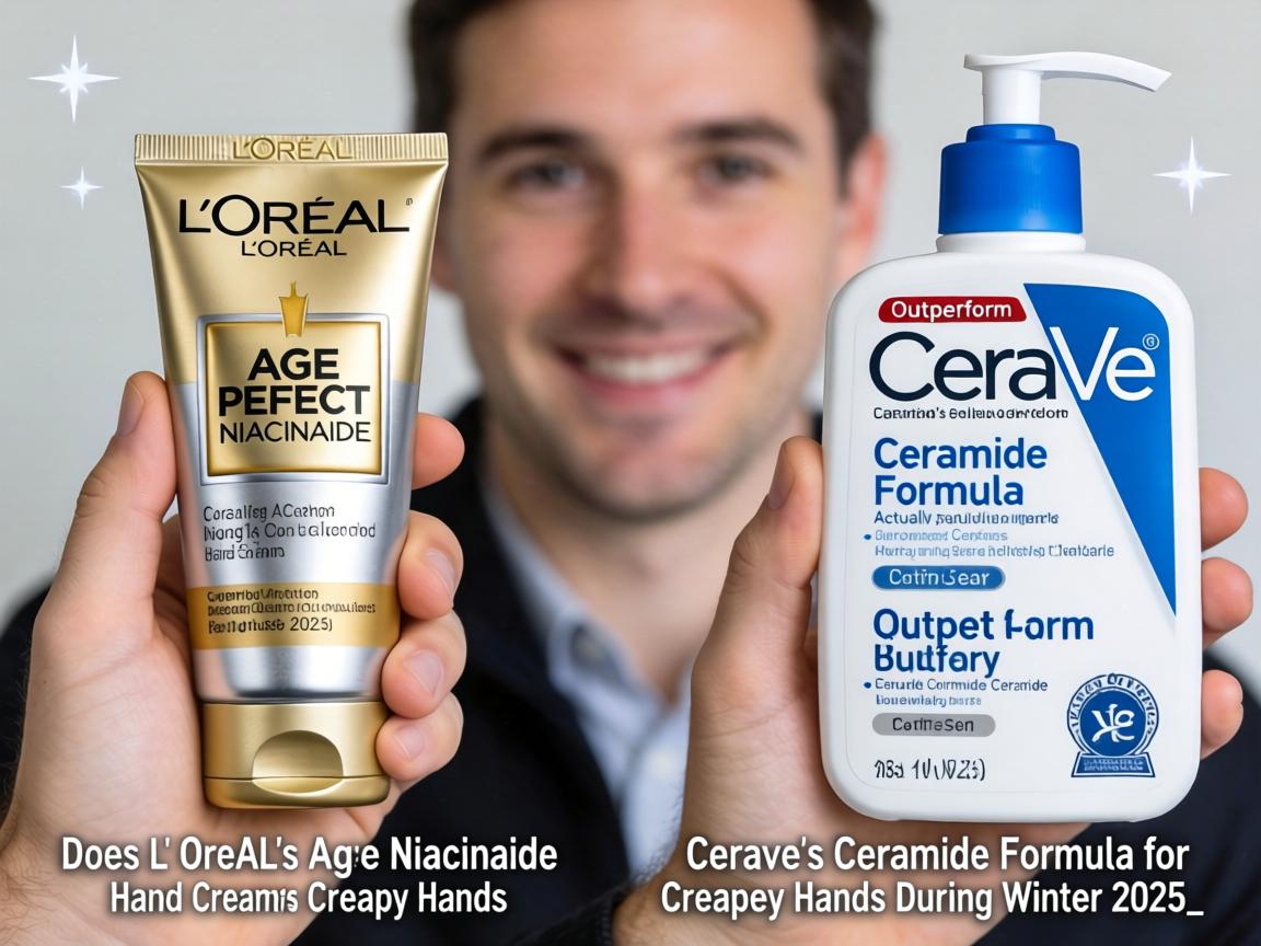 Does L'Oréal's Age Perfect Niacinamide Hand Cream Actually Outperform CeraVe's Ceramide Formula for Crepey Hands During Winter 2025_