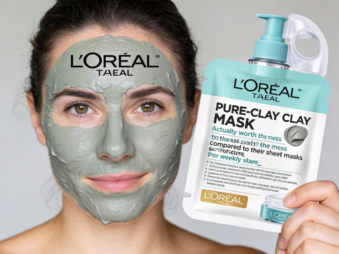 Is L’Oréal Pure-Clay mask actually worth the mess compared to their sheet masks for weekly skincare_