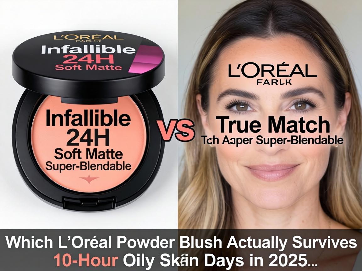 Infallible 24H Soft Matte vs True Match Super-Blendable_ Which L'Oréal Powder Blush Actually Survives 10-Hour Oily Skin Days in 2025_