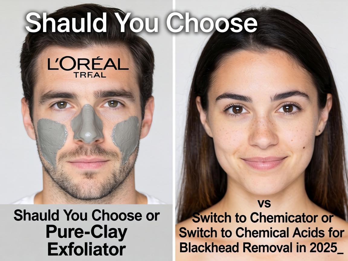 Should You Choose L'Oréal Pure-Clay Exfoliator or Switch to Chemical Acids for Blackhead Removal in 2025_