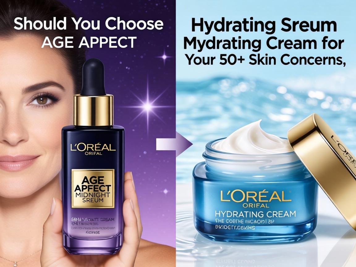 Should You Choose L'Oréal Age Perfect Midnight Serum or the Hydrating Cream for Your 50+ Skin Concerns_