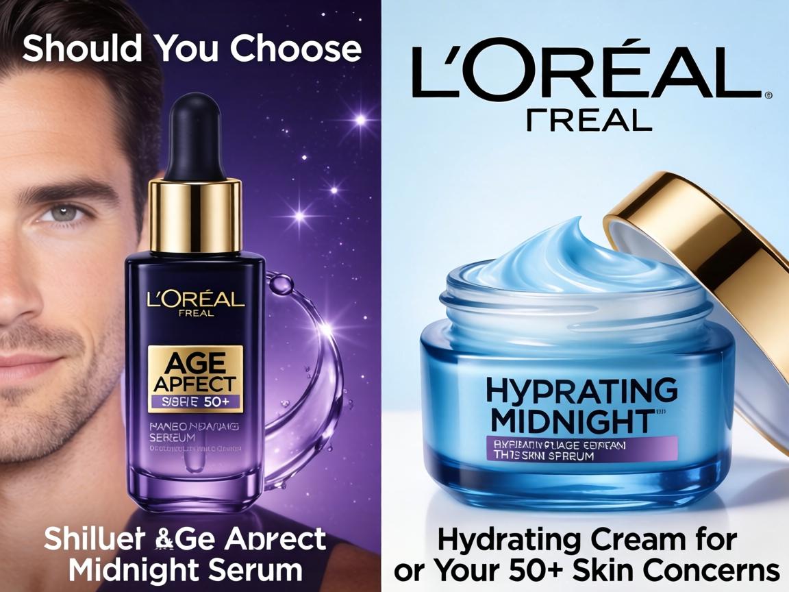 Should You Choose L'Oréal Age Perfect Midnight Serum or the Hydrating Cream for Your 50+ Skin Concerns_