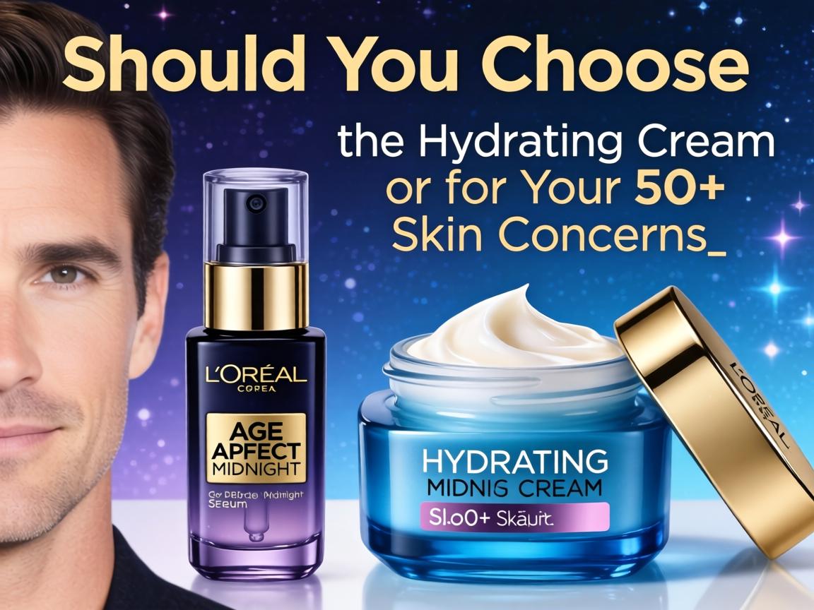 Should You Choose L'Oréal Age Perfect Midnight Serum or the Hydrating Cream for Your 50+ Skin Concerns_