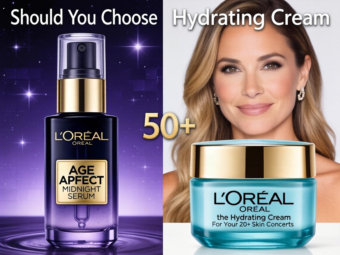 Should You Choose L'Oréal Age Perfect Midnight Serum or the Hydrating Cream for Your 50+ Skin Concerns_