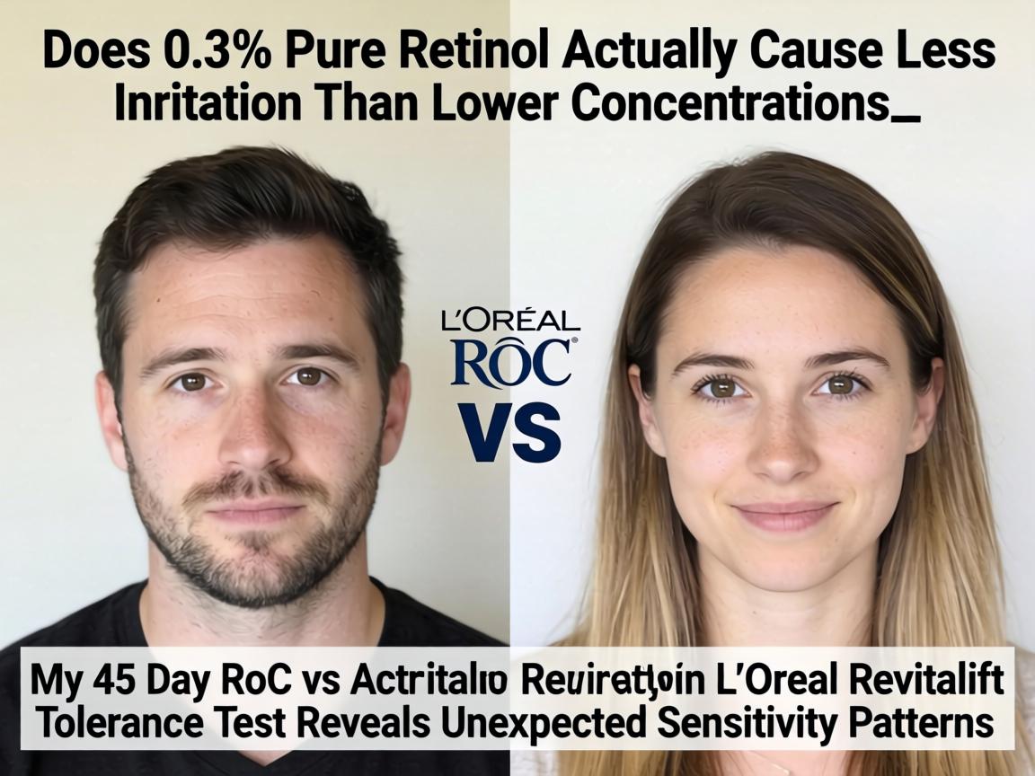 Does 0.3% Pure Retinol Actually Cause Less Irritation Than Lower Concentrations_ My 45-Day RoC vs L'Oréal Revitalift Tolerance Test Reveals Unexpected Sensitivity Patterns