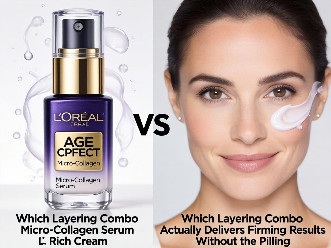 L'Oréal Age Perfect Micro-Collagen Serum vs Rich Cream_ Which Layering Combo Actually Delivers Firming Results Without the Pilling_