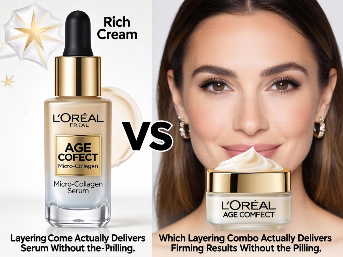 L'Oréal Age Perfect Micro-Collagen Serum vs Rich Cream_ Which Layering Combo Actually Delivers Firming Results Without the Pilling_