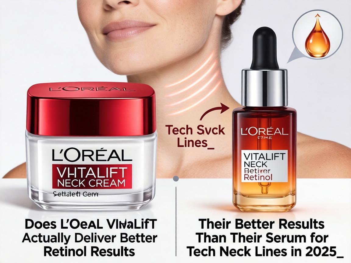 Does L'Oreal Revitalift Neck Cream Actually Deliver Better Retinol Results Than Their Serum for Tech Neck Lines in 2025_