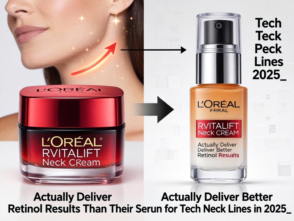 Does L'Oreal Revitalift Neck Cream Actually Deliver Better Retinol Results Than Their Serum for Tech Neck Lines in 2025_