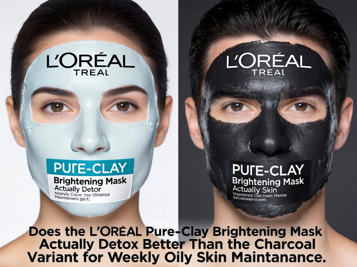 Does the L'Oréal Pure-Clay Brightening Mask Actually Detox Better Than the Charcoal Variant for Weekly Oily Skin Maintenance_