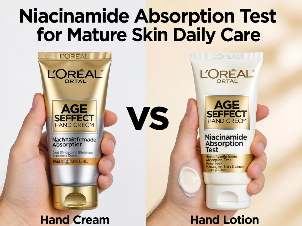 L’Oréal Age Perfect Hand Cream vs Hand Lotion Niacinamide Absorption Test for Mature Skin Daily Care