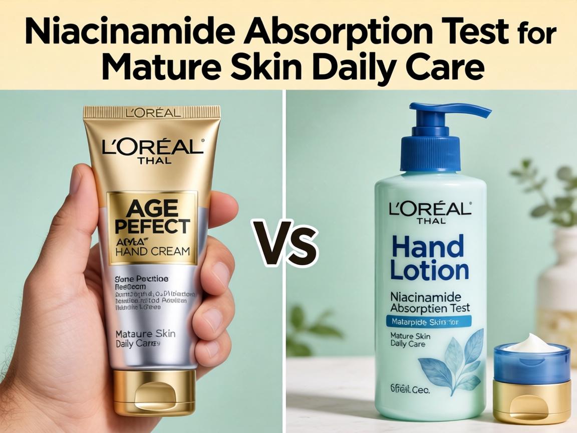 L’Oréal Age Perfect Hand Cream vs Hand Lotion Niacinamide Absorption Test for Mature Skin Daily Care