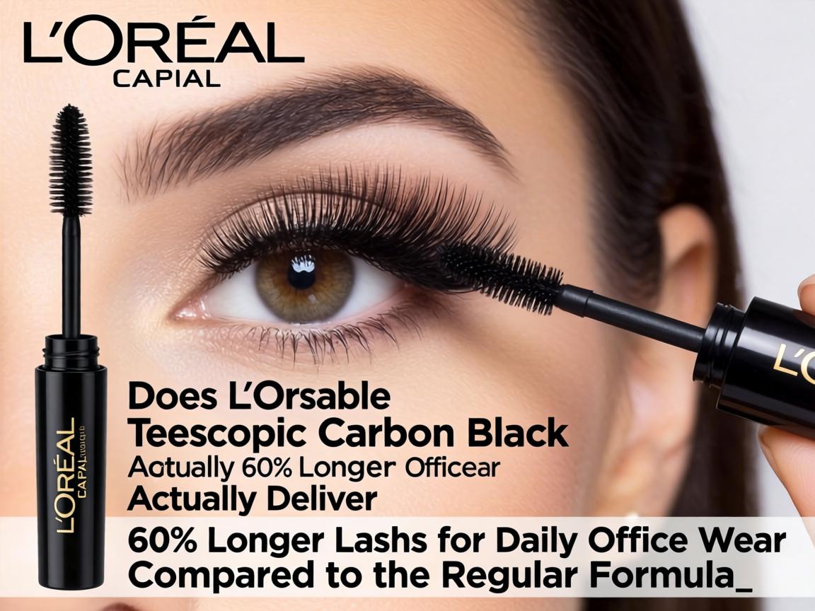 Does L'Oréal Telescopic Carbon Black Actually Deliver 60% Longer Lashes for Daily Office Wear Compared to the Regular Formula_