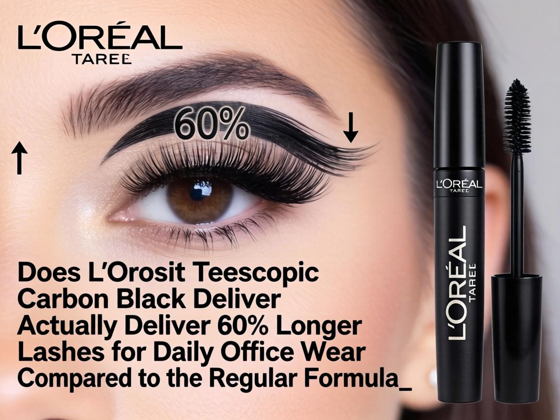 Does L'Oréal Telescopic Carbon Black Actually Deliver 60% Longer Lashes for Daily Office Wear Compared to the Regular Formula_